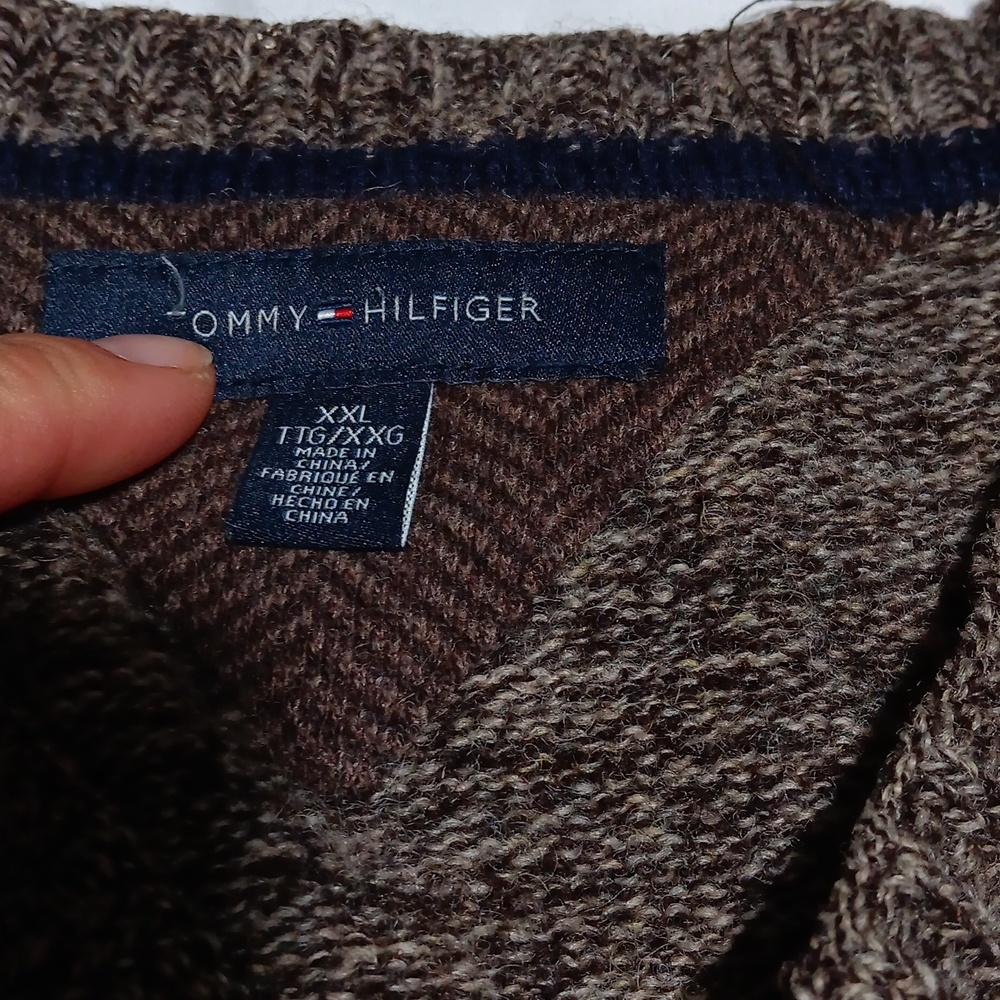 Mens vintage grandpa sweater vest 100%wool only one defect as pictured XXL - Picture 7 of 16